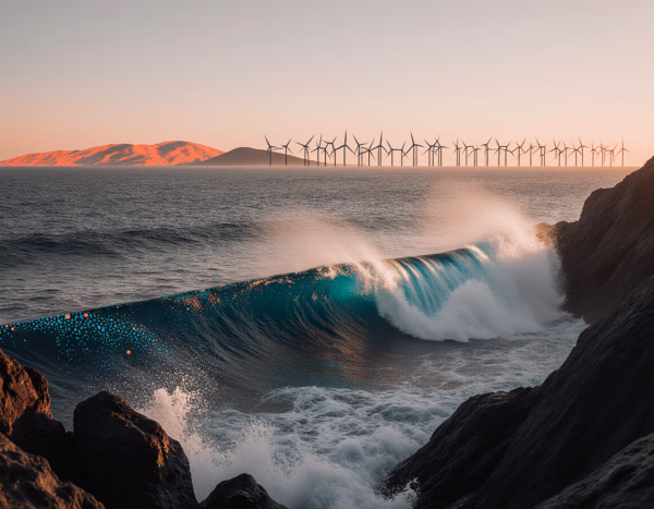 GreenWave Energy - Challenge illustration showing sustainable energy innovation