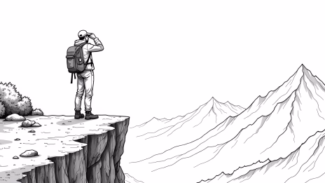 The Explorer brand archetype illustration