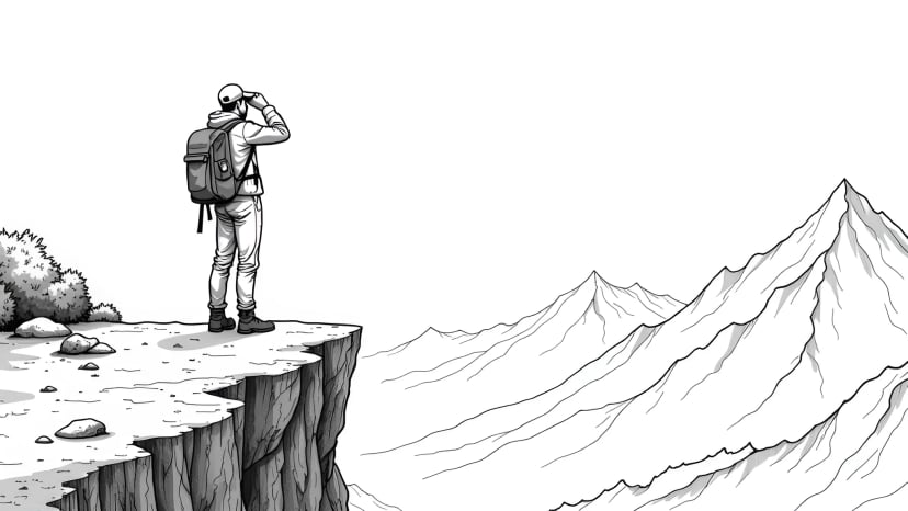 The Explorer brand archetype illustration