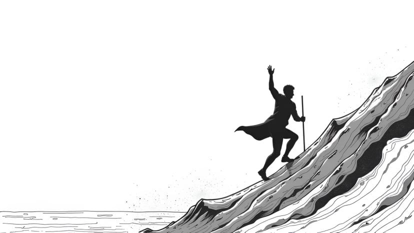 The Hero brand archetype illustration